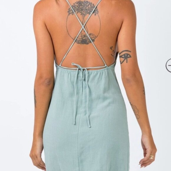 NWT! Princess Polly - Sinclair Mini Dress - Sage - 6 - Picture 2 of 5